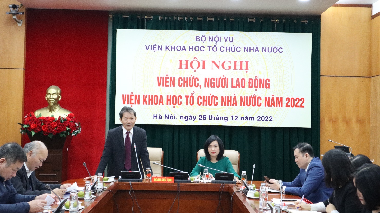 Hội nghị viên chức người lao động Viện Khoa học tổ chức nhà nước năm 2022