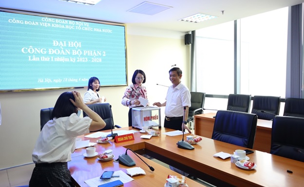 Công đoàn Bộ phận 2 Viện Khoa học tổ chức nhà nước tổ chức thành công Đại hội lần thứ I nhiệm kỳ 2023  2028