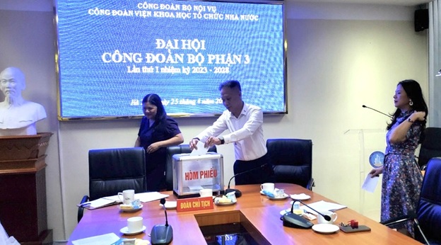 Công đoàn Bộ phận 3 Viện Khoa học tổ chức nhà nước tổ chức thành công Đại hội lần thứ I nhiệm kỳ 2023 – 2028