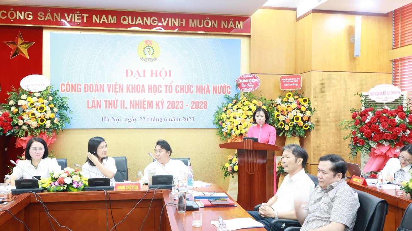Đại hội Công đoàn Viện Khoa học tổ chức nhà nước khóa II nhiệm kỳ 20232028