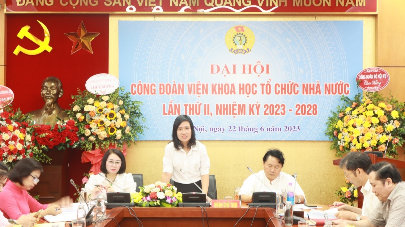 Đại hội Công đoàn Viện Khoa học tổ chức nhà nước khóa II nhiệm kỳ 20232028