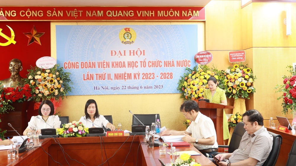 Đại hội Công đoàn Viện Khoa học tổ chức nhà nước khóa II nhiệm kỳ 20232028