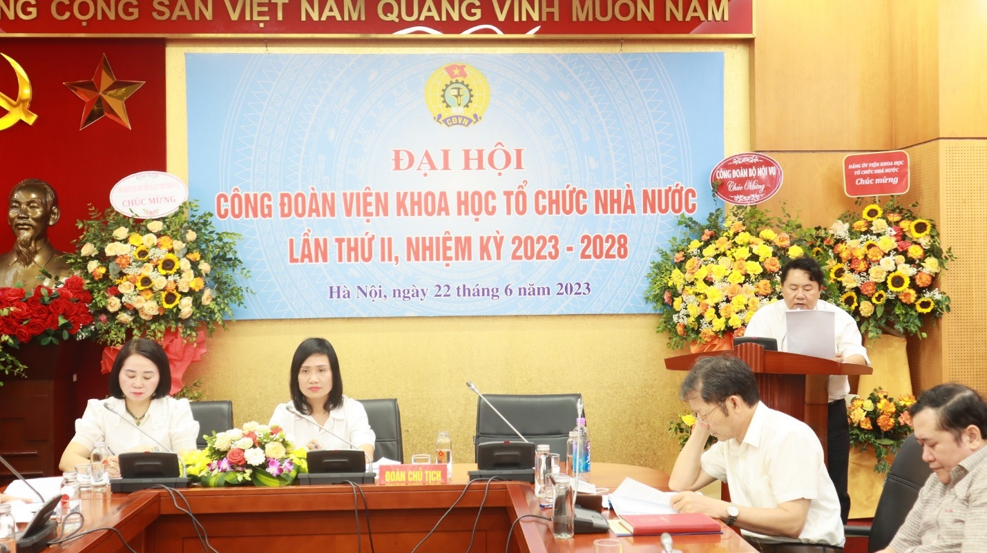 Đại hội Công đoàn Viện Khoa học tổ chức nhà nước khóa II nhiệm kỳ 20232028