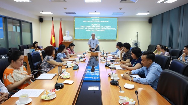 Hội thảo khoa học “Thực trạng ban hành và áp dụng pháp luật về tổ chức hành chính nhà nước công vụ công chức”