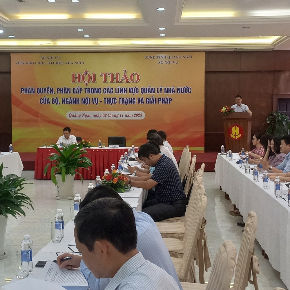 Hội thảo “Phân quyền phân cấp trong các lĩnh vực quản lý nhà nước của Bộ ngành Nội vụ  Thực trạng và giải pháp”