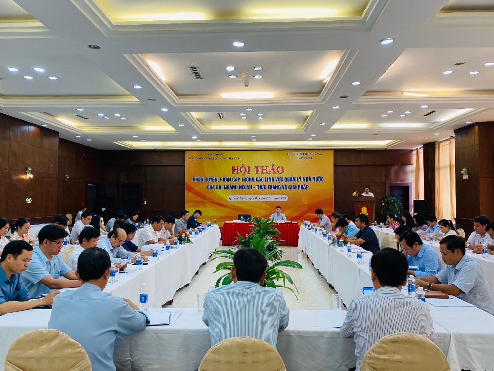 Hội thảo “Phân quyền phân cấp trong các lĩnh vực quản lý nhà nước của Bộ ngành Nội vụ  Thực trạng và giải pháp”