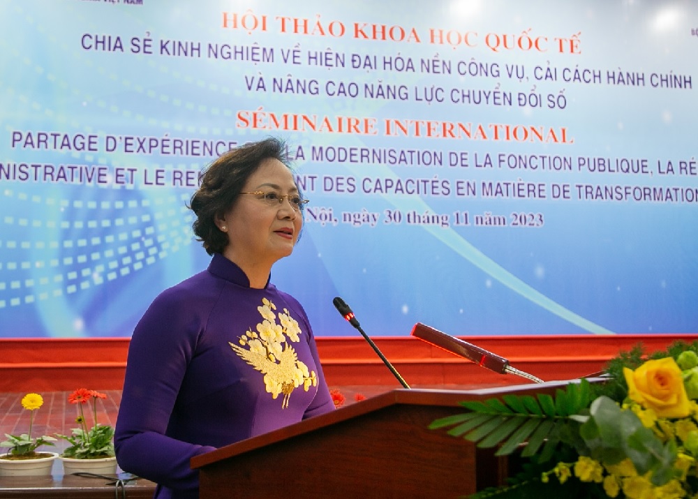 HỘI THẢO KHOA HỌC QUỐC TẾ “Chia sẻ kinh nghiệm về hiện đại hóa nền công vụ cải cách hành chính và nâng cao năng lực chuyển đổi số”