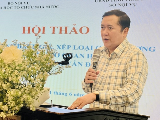 Hội thảo “Thực trạng đánh giá xếp loại chất lượng công chức trong cơ quan hành chính nhà nước và những vấn đề đặt ra” tại tỉnh Thái Bình