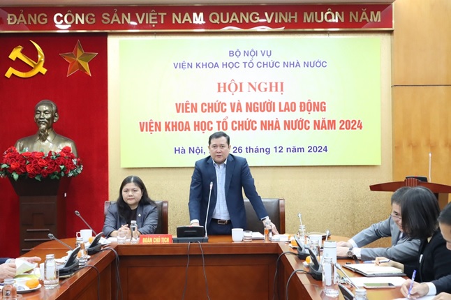 Hội nghị viên chức người lao động Viện Khoa học tổ chức nhà nước năm 2024